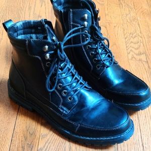Black Zip Up Motorcycle Boots